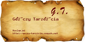 Géczy Tarzícia névjegykártya